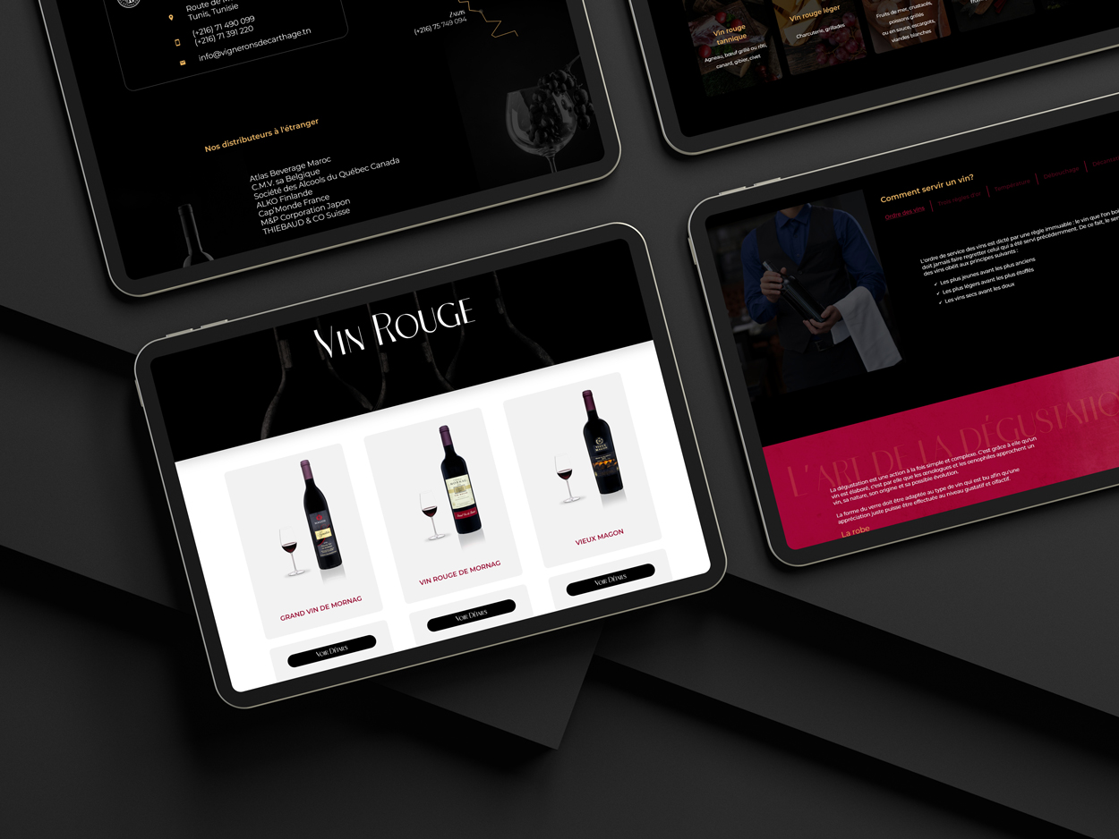 portfolio lezartsdigital design site web les vignerons de carthage